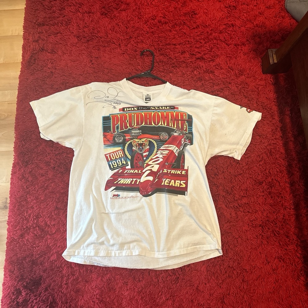 Rare 1994 Vintage SIGNED Don the Snake Prudhomme t shirt. Single Stitch.